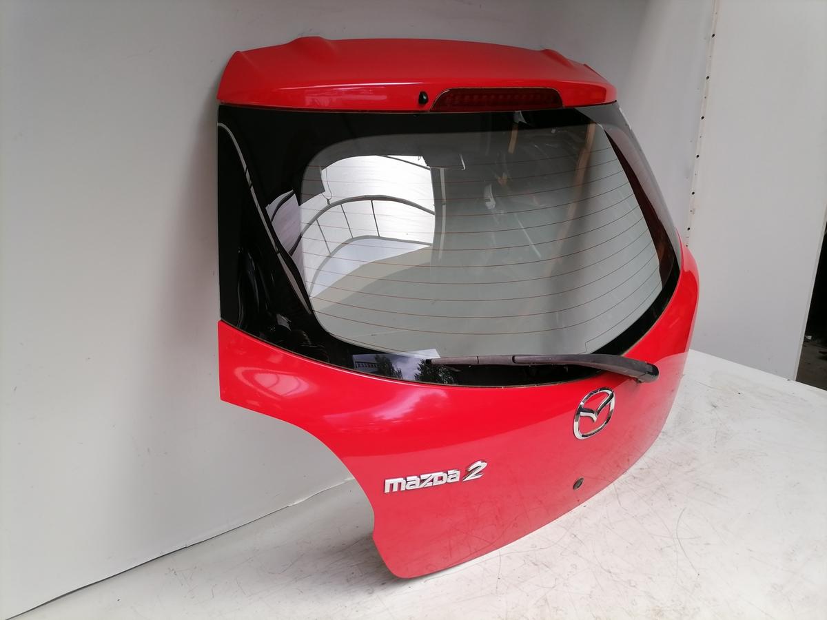Mazda 2 DE original Heckklappe mit Heckscheibe Rot Bj.2010
